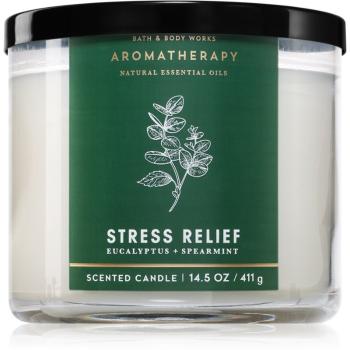 Bath & Body Works Stress Relief Eucalyptus & Spearmint vonná sviečka 411 g