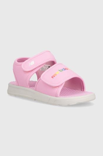 Detské sandále New Balance SYA750C3 ružová farba