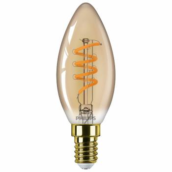Philips LED filament žiarovka E14 B35 2,5W (15W) 1800K stmievateľná, jantárová