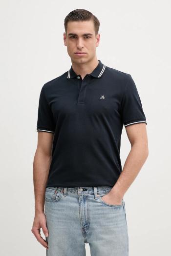 Bavlnené polo tričko Marc O'Polo pánske, tmavomodrá farba, s potlačou, 523223053054