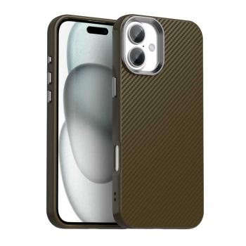 IMD CARBON Ochranný kryt pre Apple iPhone 16 hnedý
