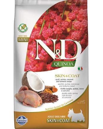 Farmina N&D dog QUINOA (GF) adult mini, skin & coat, quail & coconut 2,5kg