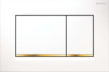 GEBERIT - Sigma30 Ovládacie tlačidlo splachovania, biela/pozlátená 115.883.KK.1