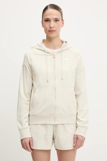 Mikina EA7 Emporio Armani béžová farba, s kapucňou, jednofarebná, AF13135.7W000078