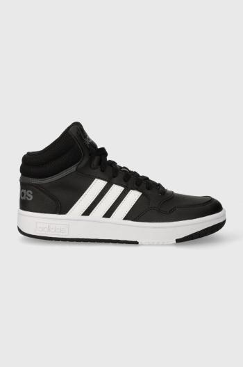 Detské tenisky adidas Originals HOOPS 3.0 MID K čierna farba