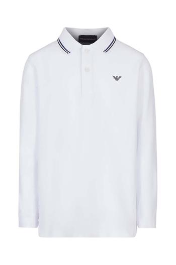 Detské tričko s dlhým rukávom Emporio Armani biela farba, jednofarebný, 8N4FB5 1JPTZ