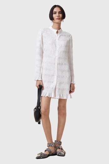 Šaty AllSaints MEG biela farba, mini, priliehavé, W062DC