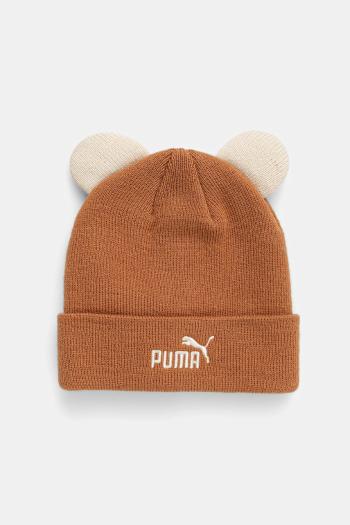 Detská čiapka Puma ANIMAL Mid Crown Beanie Jr hnedá farba, 026564
