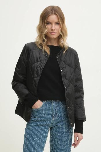 Bunda Answear.LAB dámska, čierna farba, prechodná