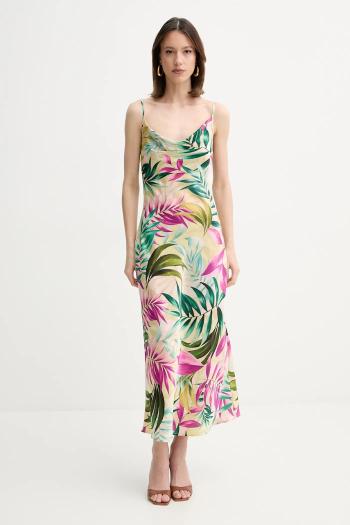 Šaty Guess NEW AKILINA béžová farba, maxi, priliehavá, W5GK85 WH9C2