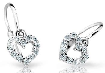 Cutie Diamonds Detské náušnice z bieleho zlata Srdiečka s briliantmi DC2157-10-00-X-2