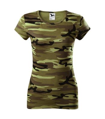 MALFINI Dámske tričko Camo Pure - Maskáčová zelená | XXL