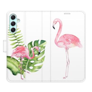 Flipové pouzdro iSaprio - Flamingos - Samsung Galaxy A34 5G