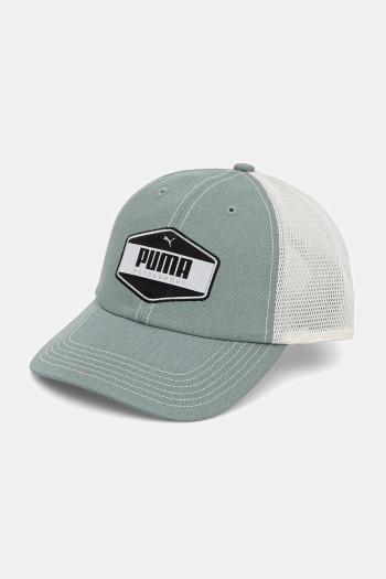 Šiltovka Puma zelená farba, s nášivkou, 25976