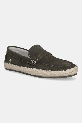 Semišové espadrilky Pepe Jeans TOURIST COAST zelená farba, PMS10337