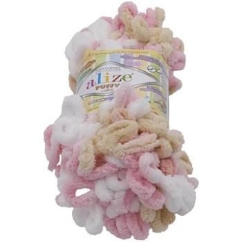 Puffy color 100 g – 6046 biela, béžová, ružová (7117)