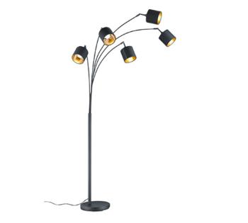 Stojaca lampa Reality Tommy čierna R46330579