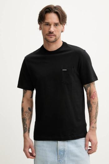 Bavlnené tričko Guess Jeans pánske, čierna farba, jednofarebné, M5RI74 K8FQ4
