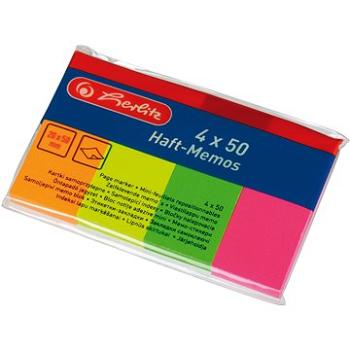 HERLITZ 20 × 50 mm, 4× 50 lístkov, neónové farby (790642)