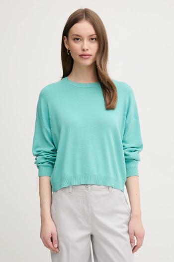 Bavlnený sveter United Colors of Benetton tyrkysová farba, ľahké, 1091D10D6
