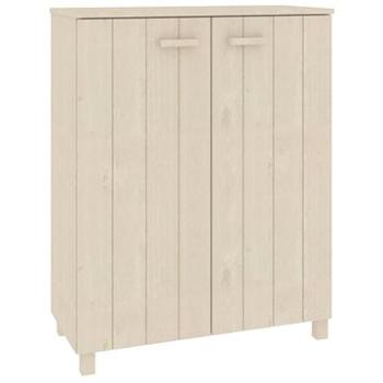 Skrinka na topánky medovo hnedá 85 × 40 × 108 cm masívne borovicové drevo, 340516