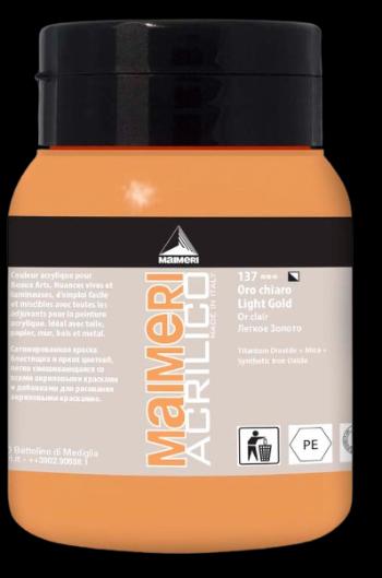 MAIMERI ACRILICO - Akrylové farby 137 - light gold, 0,5 L
