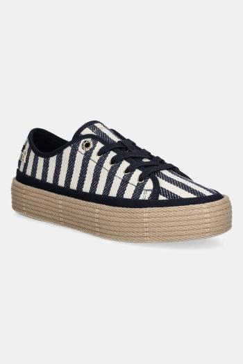 Tenisky Tommy Hilfiger VULC ROPE SNEAKER ITHACA tmavomodrá farba, FW0FW08646