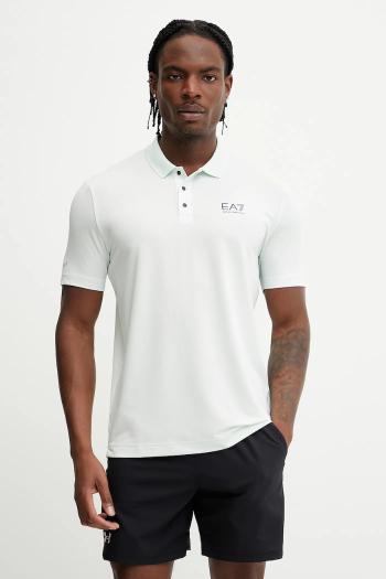 Tréningová polokošeľa EA7 Emporio Armani zelená farba, s potlačou, AF13755.7M000168