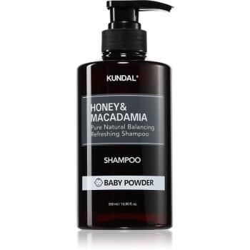 KUNDAL Honey & Macadamia Baby Powder prírodný šampón pre suché a poškodené vlasy 500 ml