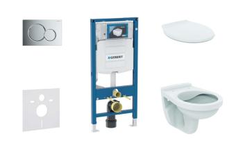 GEBERIT - Duofix Set predstenovej inštalácie, klozet Alpha s doskou, tlačidlo Sigma01, lesklý chróm 111.300.00.5 NR2