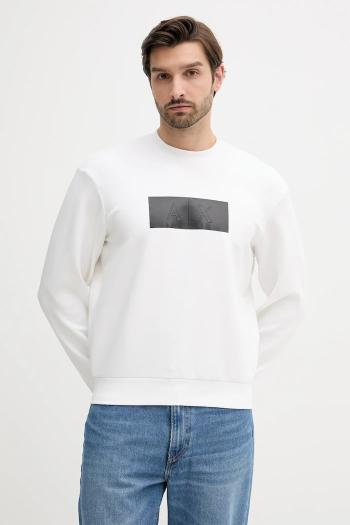 Mikina Armani Exchange biela farba, s nášivkou, XM000743 AF13047