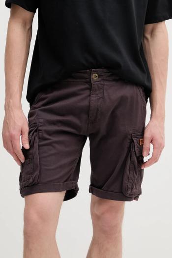 Šortky Alpha Industries Crew Short fialová farba, 176203