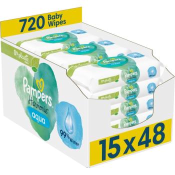 Pampers Harmonie Aqua vlhčené čisticí ubrousky pro děti 15x48 ks