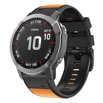 ROUGH Remienok pre Garmin Fenix 7 Pro / 7 Pro Solar / 7 Pro Sapphire čierny-oranžový