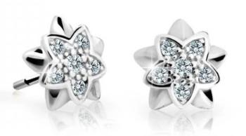 Cutie Jewellery Detské náušnice z bieleho zlata C2210-30-X-2 biela