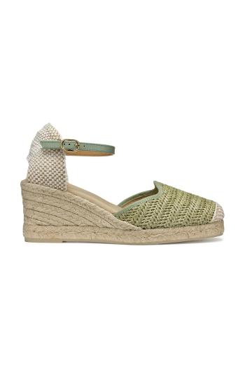 Espadrilky Geox D GELSA LOW tyrkysová farba, na kline, D55NGE 02MLM C3002