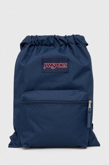 Taška Jansport tmavomodrá farba, s nášivkou
