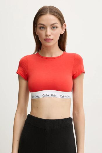 Tričko Calvin Klein Underwear dámske, červená farba, LV00QF7213
