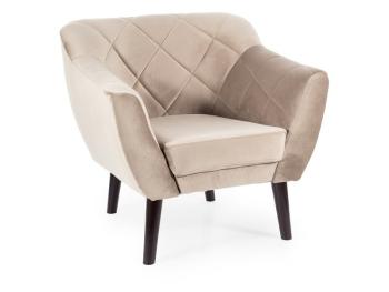 Signal Kreslo KARO 1 VELVET | wenge Farba: Tmavobéžová / Bluvel 40