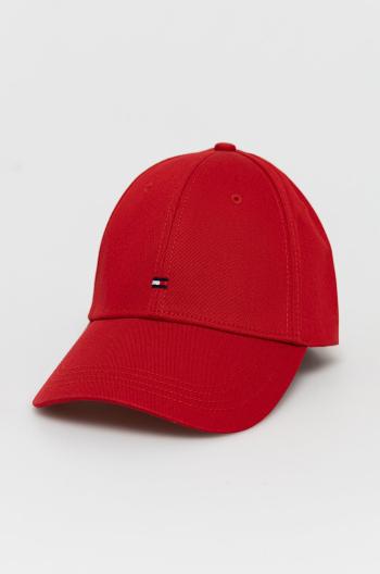 Čiapka Tommy Hilfiger červená farba,jednofarebná,E367895041