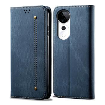 DENIM Peňaženkový kryt pre Vivo V40 5G modrý