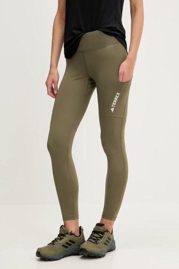 Legíny adidas TERREX Multi zelená farba, jednofarebné, JF1267