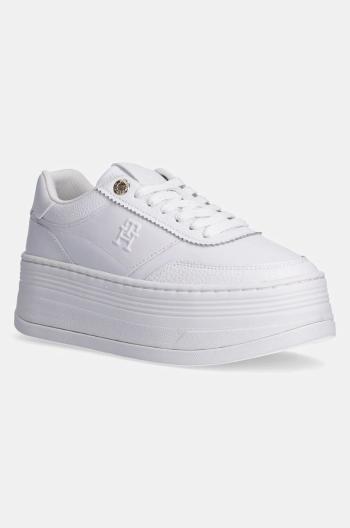 Tenisky Tommy Hilfiger PLATFORM LUX COURT SNEAKER biela farba, FW0FW08379
