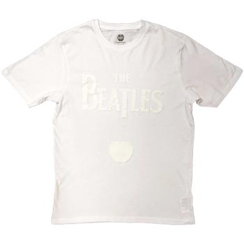 The Beatles tričko Logo & Apple Biela XXL