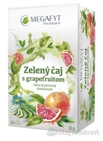 MEGAFYT Zelený čaj s grapefruitom, 20x1,5g