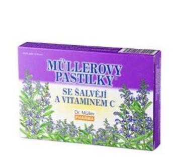 MÜLLEROVE PASTILKY so šalviou a vitamínom C 24ks