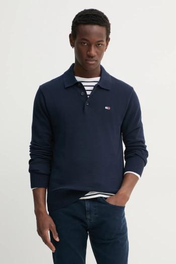 Bavlnený sveter Tommy Jeans tmavomodrá farba, DM0DM20304