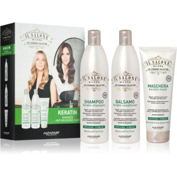 Alfaparf Milano Il Salone Milano Keratin sada pre poškodené vlasy