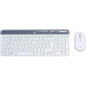 Logitech Slim Wireless Combo MK470, biela – CZ + SK (920-009205_CZ)