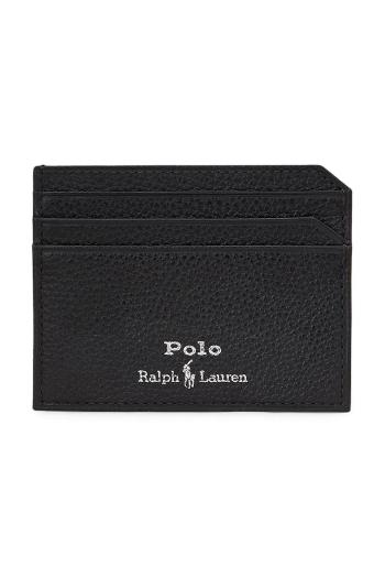 Kožená peňaženka Polo Ralph Lauren pánska, čierna farba, 405963226